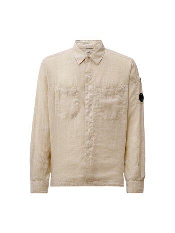 C.P. Company C.P. COMPANY LINEN LONGSLEEVE SHIRT DEW BEIGE