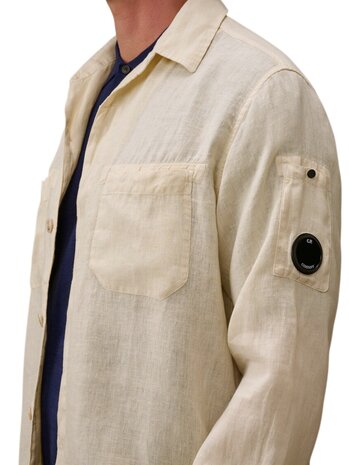 C.P. Company C.P. COMPANY LINEN LONGSLEEVE SHIRT DEW BEIGE