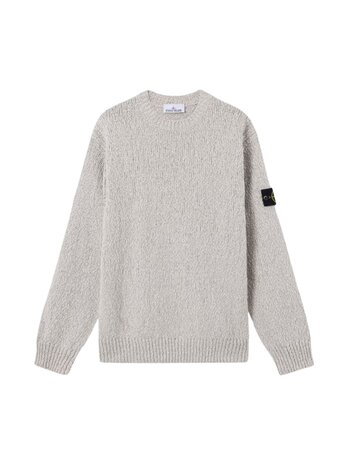 Stone Island STONE ISLAND SPECKLED COTTON PULLOVER PEARL GREY
