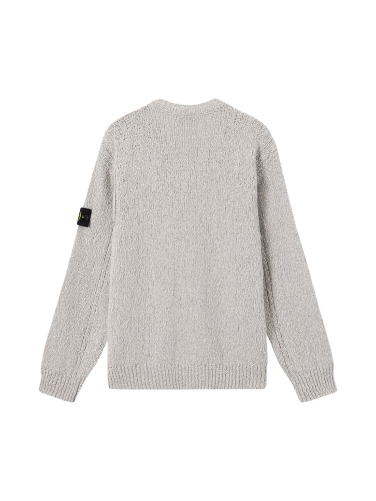 Stone Island STONE ISLAND SPECKLED COTTON PULLOVER PEARL GREY