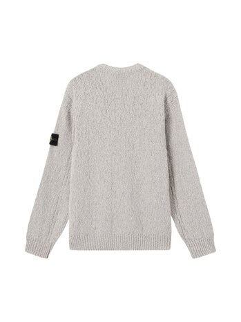Stone Island STONE ISLAND SPECKLED COTTON PULLOVER PEARL GREY