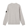 Stone Island STONE ISLAND SPECKLED COTTON PULLOVER PEARL GREY Stone Island STONE ISLAND SPECKLED COTTON PULLOVER PEARL GREY
