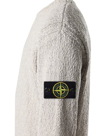 Stone Island STONE ISLAND SPECKLED COTTON PULLOVER PEARL GREY