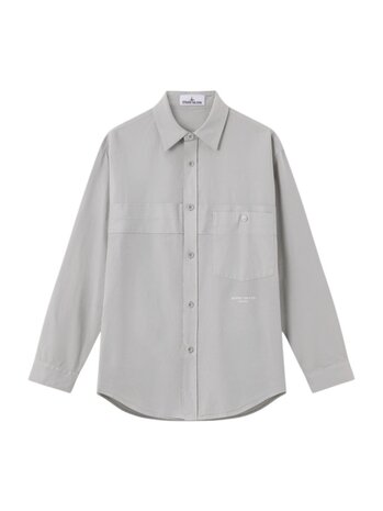 Stone Island STONE ISLAND MARINA COTTON NYLON PANAMA SHIRT GRAVEL GREY Stone Island STONE ISLAND MARINA COTTON NYLON PANAMA SHIRT GRAVEL GREY