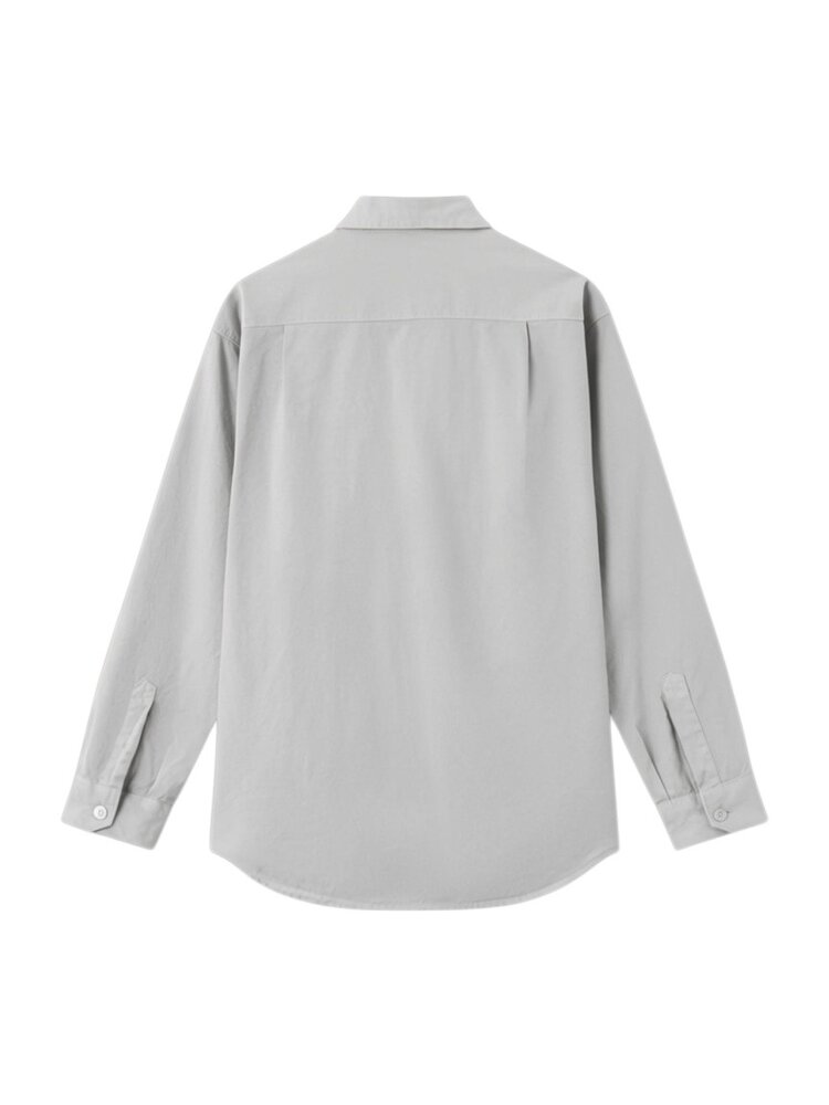 Stone Island STONE ISLAND MARINA COTTON NYLON PANAMA SHIRT GRAVEL GREY Stone Island STONE ISLAND MARINA COTTON NYLON PANAMA SHIRT GRAVEL GREY