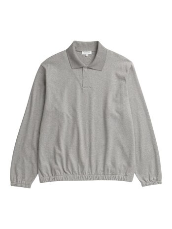 Norse Projects NORSE PROJECTS SYLANE RELAXED LONGSLEEVE POLO GREY MELANGE