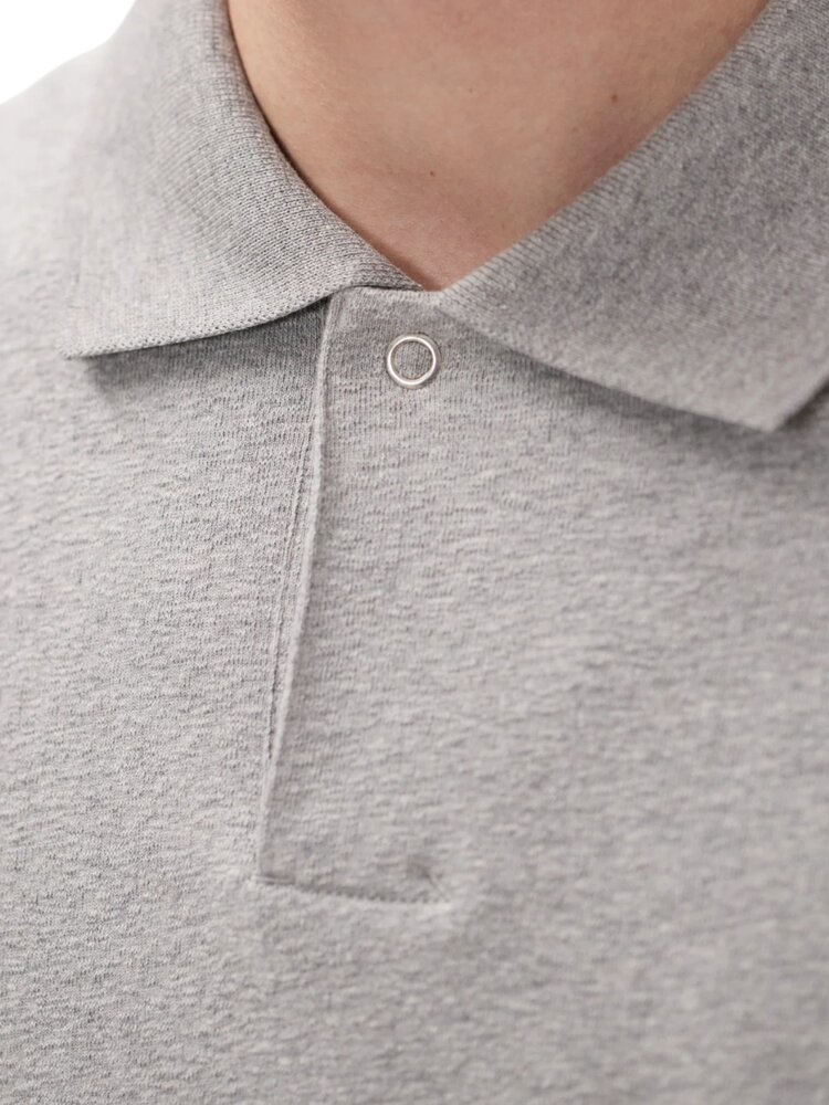 Norse Projects NORSE PROJECTS SYLANE RELAXED LONGSLEEVE POLO GREY MELANGE