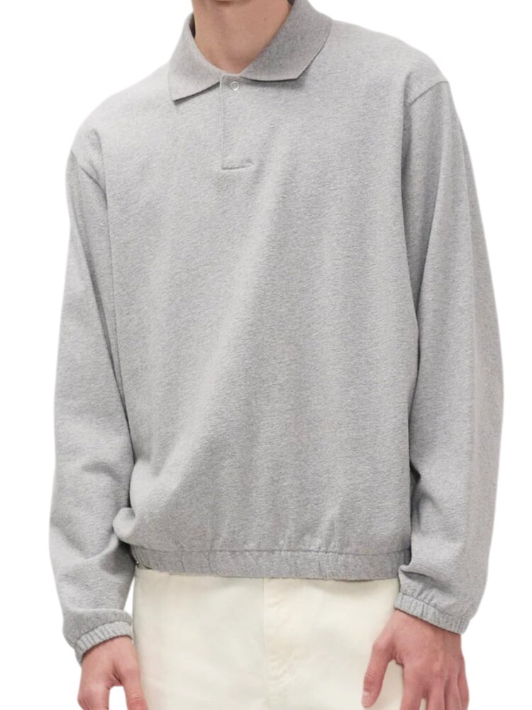 Norse Projects NORSE PROJECTS SYLANE RELAXED LONGSLEEVE POLO GREY MELANGE