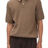 Norse Projects NORSE PROJECTS ANHOLT COTTON CREPE POLO WALNUT BROWN Norse Projects NORSE PROJECTS ANHOLT COTTON CREPE POLO WALNUT BROWN