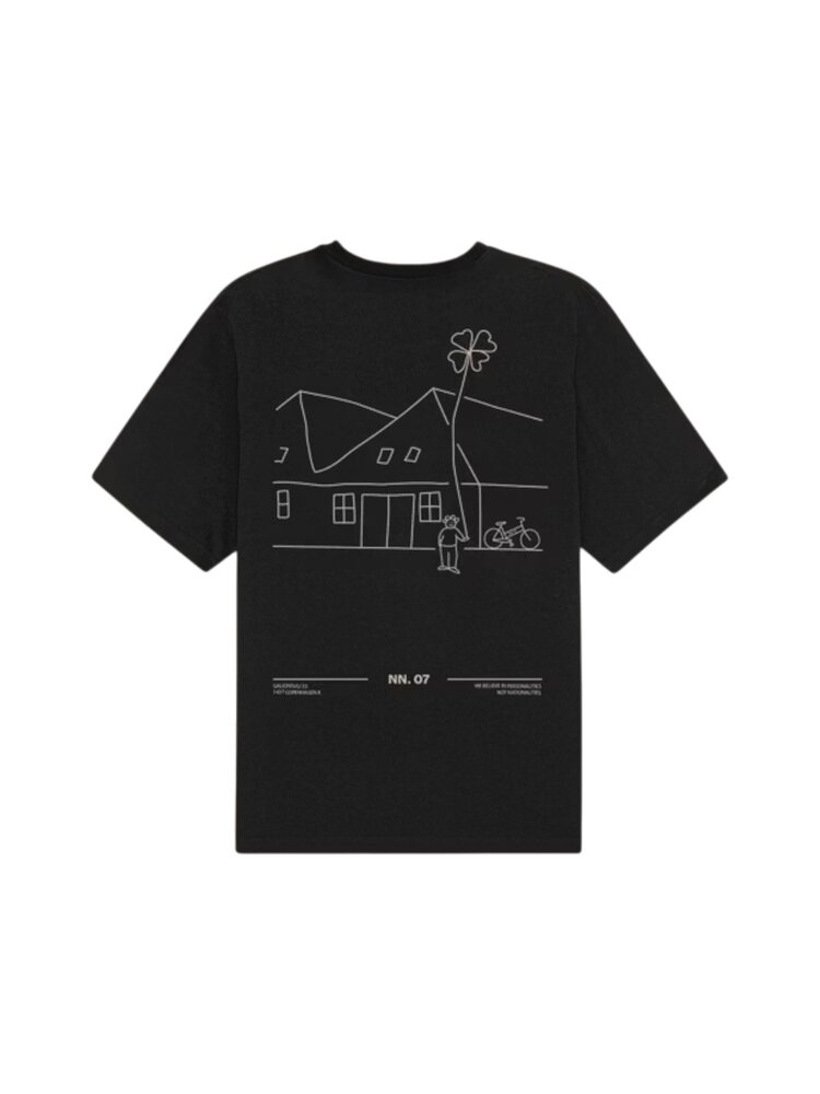 NN07 NN.07 JETT PRINT T-SHIRT BLACK NN07 NN.07 JETT PRINT T-SHIRT BLACK