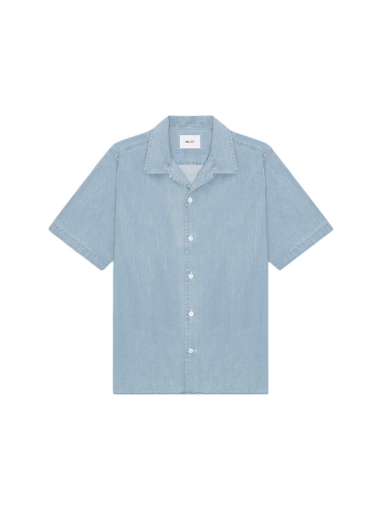 NN07 NN.07 JULIO SHIRT BLEACH INDIGO NN07 NN.07 JULIO SHIRT BLEACH INDIGO