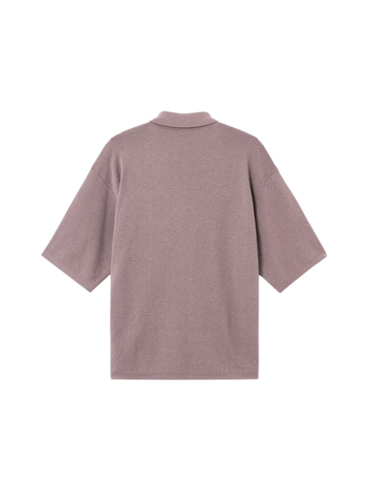 Stone Island STONE ISLAND LIGHT RAW HAND ORGANIC COTTON POLO PURPLE GREY Stone Island STONE ISLAND LIGHT RAW HAND ORGANIC COTTON POLO PURPLE GREY