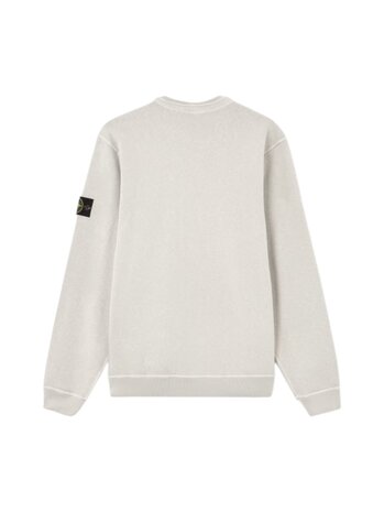 Stone Island STONE ISLAND MALFILÉ FLEECE 'OLD' EFFECT SWEATER PEARL GREY Stone Island STONE ISLAND MALFILÉ FLEECE 'OLD' EFFECT SWEATER PEARL GREY
