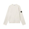 Stone Island STONE ISLAND MESH STITCH COTTON SWEATER IVORY Stone Island STONE ISLAND MESH STITCH COTTON SWEATER IVORY