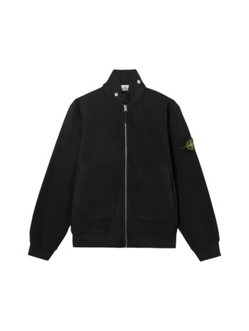 Stone Island STONE ISLAND MESH STITCH ORGANIC COTTON FLEECE SWEATVEST BLACK Stone Island STONE ISLAND MESH STITCH ORGANIC COTTON FLEECE SWEATVEST BLACK