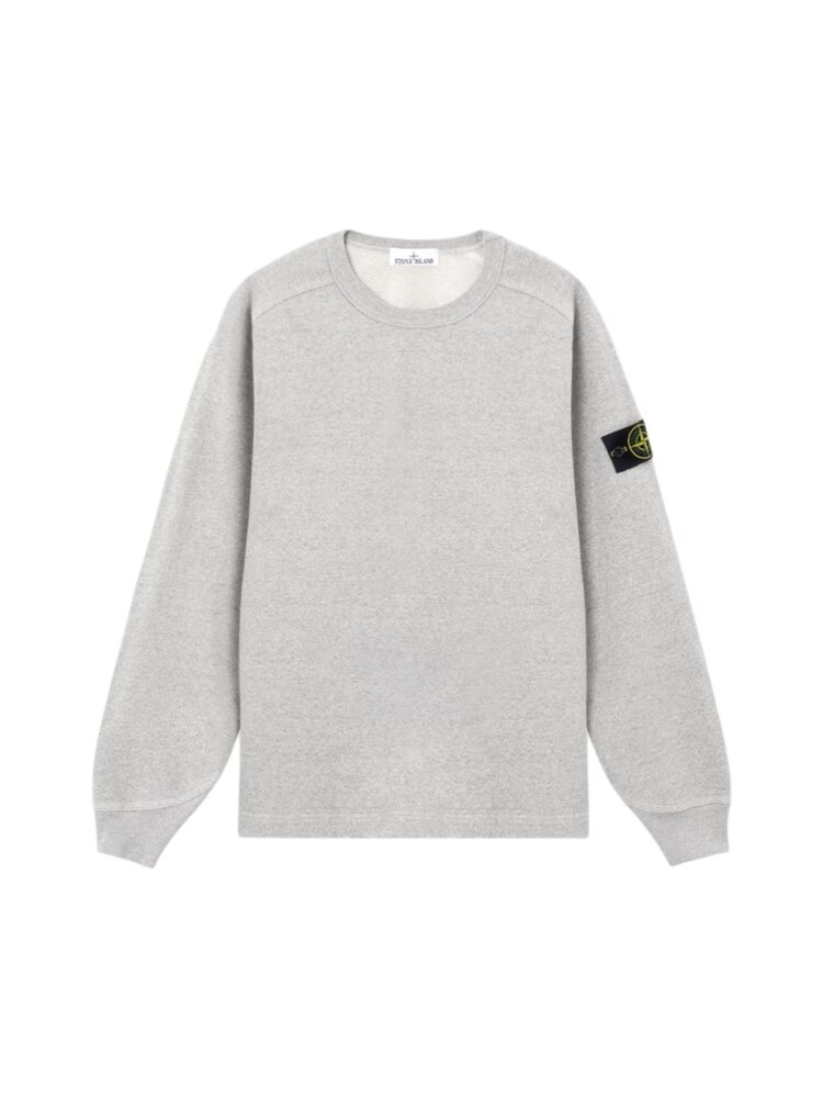 Stone Island STONE ISLAND MÉLANGE FLEECE SWEATER GREY Stone Island STONE ISLAND MÉLANGE FLEECE SWEATER GREY
