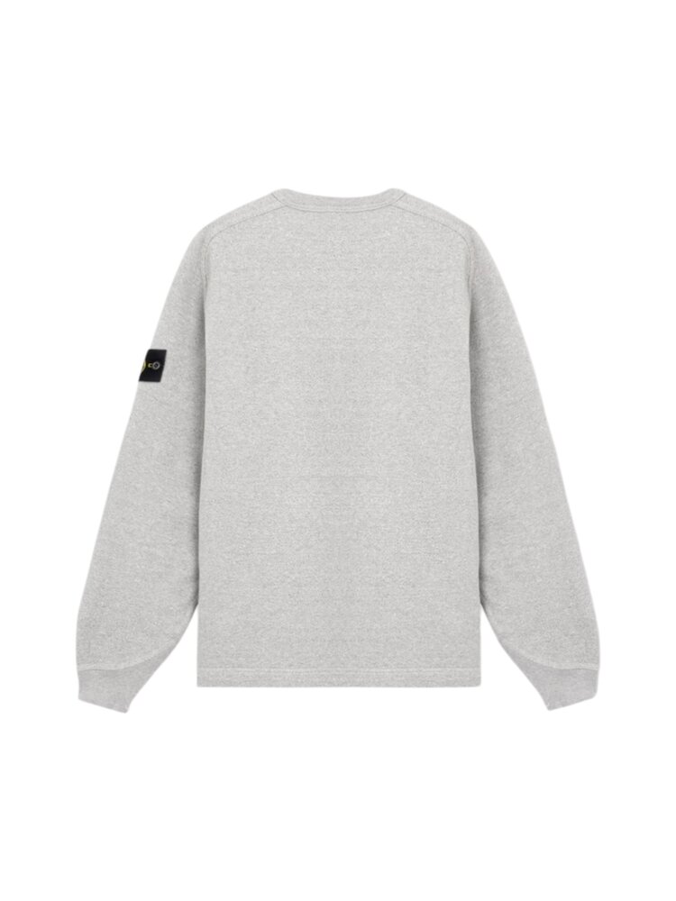 Stone Island STONE ISLAND MÉLANGE FLEECE SWEATER GREY Stone Island STONE ISLAND MÉLANGE FLEECE SWEATER GREY