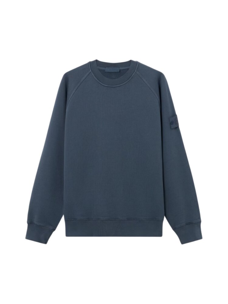 Stone Island STONE ISLAND GHOST HEAVY COTTON SWEATER SLATE BLUE Stone Island STONE ISLAND GHOST HEAVY COTTON SWEATER SLATE BLUE