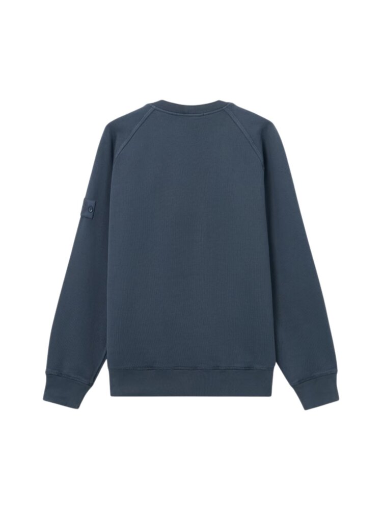 Stone Island STONE ISLAND GHOST HEAVY COTTON SWEATER SLATE BLUE Stone Island STONE ISLAND GHOST HEAVY COTTON SWEATER SLATE BLUE
