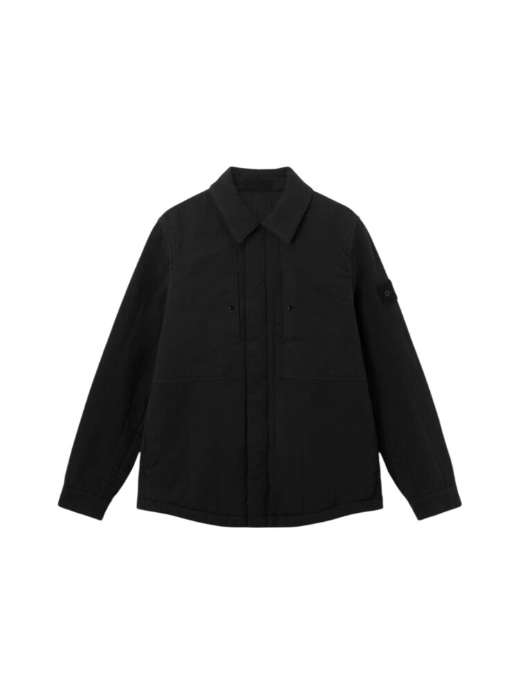 Stone Island STONE ISLAND GHOST COTTON LINEN QUILTED-TC BLACK Stone Island STONE ISLAND GHOST COTTON LINEN QUILTED-TC BLACK