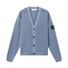 Stone Island STONE ISLAND RIBBED V-NECK CARDIGAN BLUE Stone Island STONE ISLAND RIBBED V-NECK CARDIGAN BLUE