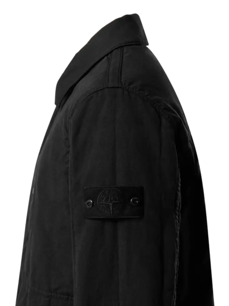 Stone Island STONE ISLAND GHOST COTTON LINEN QUILTED-TC BLACK Stone Island STONE ISLAND GHOST COTTON LINEN QUILTED-TC BLACK