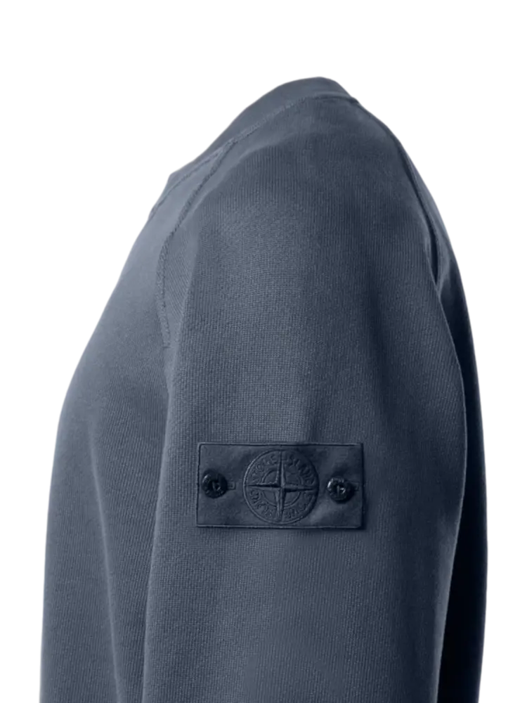 Stone Island STONE ISLAND GHOST HEAVY COTTON SWEATER SLATE BLUE Stone Island STONE ISLAND GHOST HEAVY COTTON SWEATER SLATE BLUE