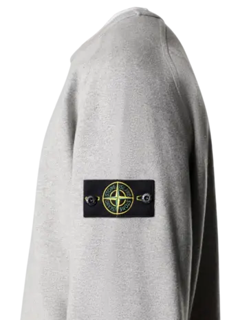 Stone Island STONE ISLAND MÉLANGE FLEECE SWEATER GREY Stone Island STONE ISLAND MÉLANGE FLEECE SWEATER GREY