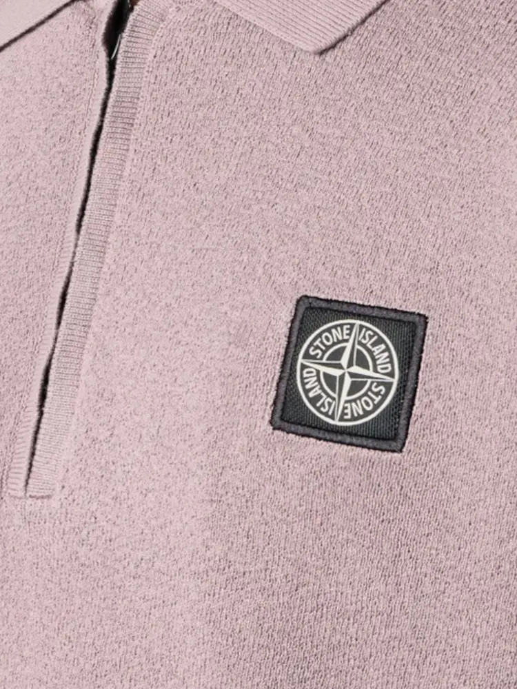 Stone Island STONE ISLAND LIGHT RAW HAND ORGANIC COTTON POLO PURPLE GREY Stone Island STONE ISLAND LIGHT RAW HAND ORGANIC COTTON POLO PURPLE GREY