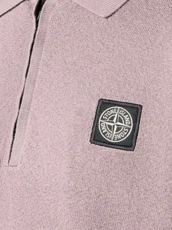 Stone Island STONE ISLAND LIGHT RAW HAND ORGANIC COTTON POLO PURPLE GREY Stone Island STONE ISLAND LIGHT RAW HAND ORGANIC COTTON POLO PURPLE GREY