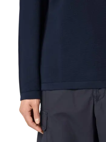 Stone Island STONE ISLAND MICRO STITCH PULLOVER NAVY Stone Island STONE ISLAND MICRO STITCH PULLOVER NAVY
