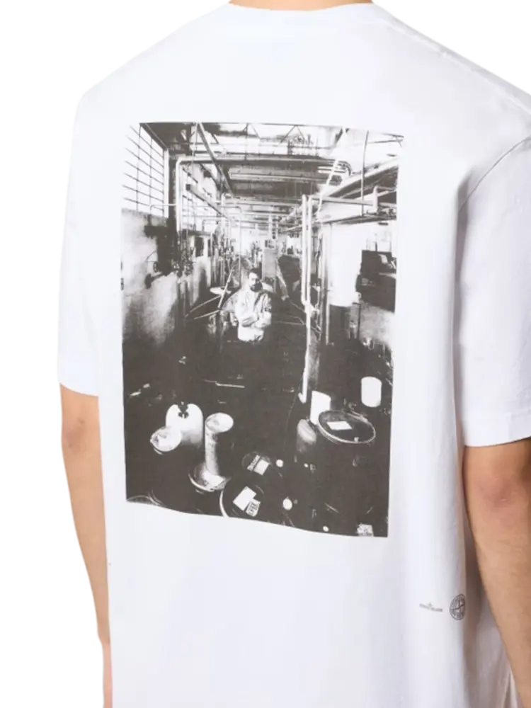 Stone Island STONE ISLAND CARLO RIVETTI BACKPRINT T-SHIRT WHITE Stone Island STONE ISLAND CARLO RIVETTI BACKPRINT T-SHIRT WHITE