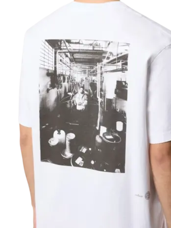 Stone Island STONE ISLAND CARLO RIVETTI BACKPRINT T-SHIRT WHITE Stone Island STONE ISLAND CARLO RIVETTI BACKPRINT T-SHIRT WHITE