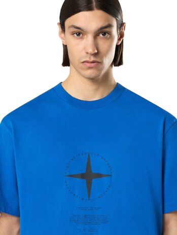 Stone Island STONE ISLAND ORGANIC COTTON T-SHIRT BRIGHT BLUE Stone Island STONE ISLAND ORGANIC COTTON T-SHIRT BRIGHT BLUE