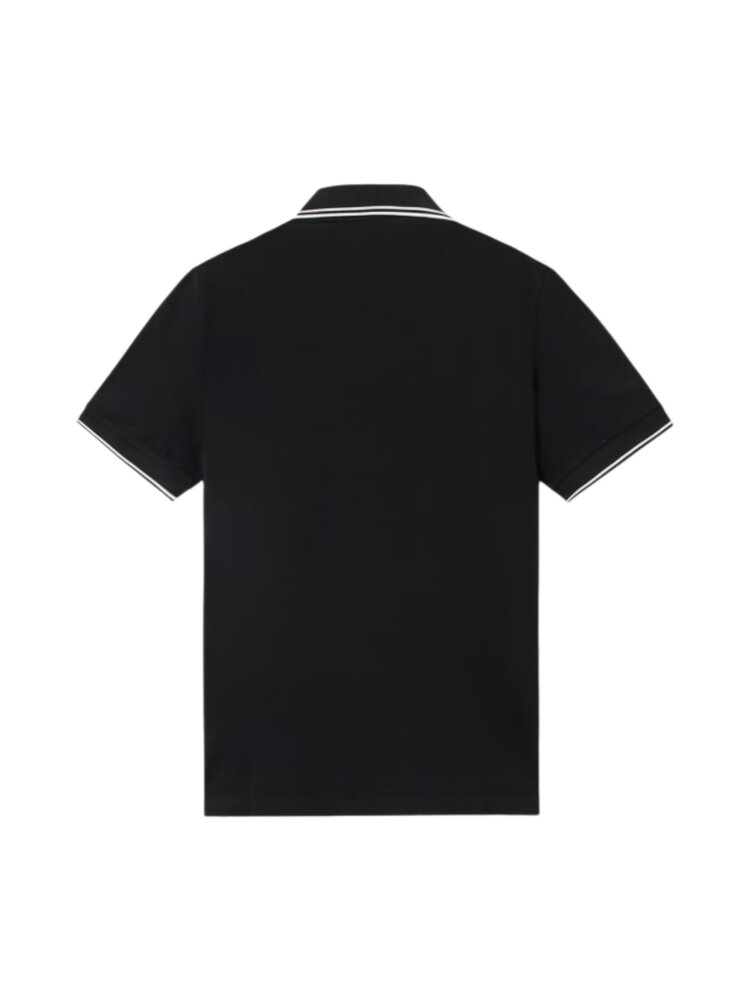 Stone Island STONE ISLAND ORGANIC COTTON POLO BLACK Stone Island STONE ISLAND ORGANIC COTTON POLO BLACK