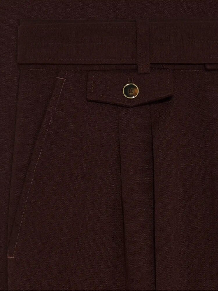 Drole De Monsieur DRÔLE DE MONSIEUR VISCOSE PANTS BROWN