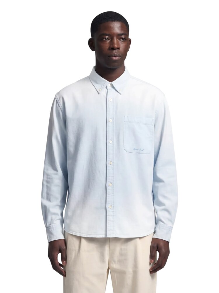 Brams Fruit BRAM'S FRUIT LOGO SHIRT LONGSLEEVE BLUEBERRY BLUE Brams Fruit BRAM'S FRUIT LOGO SHIRT LONGSLEEVE BLUEBERRY BLUE