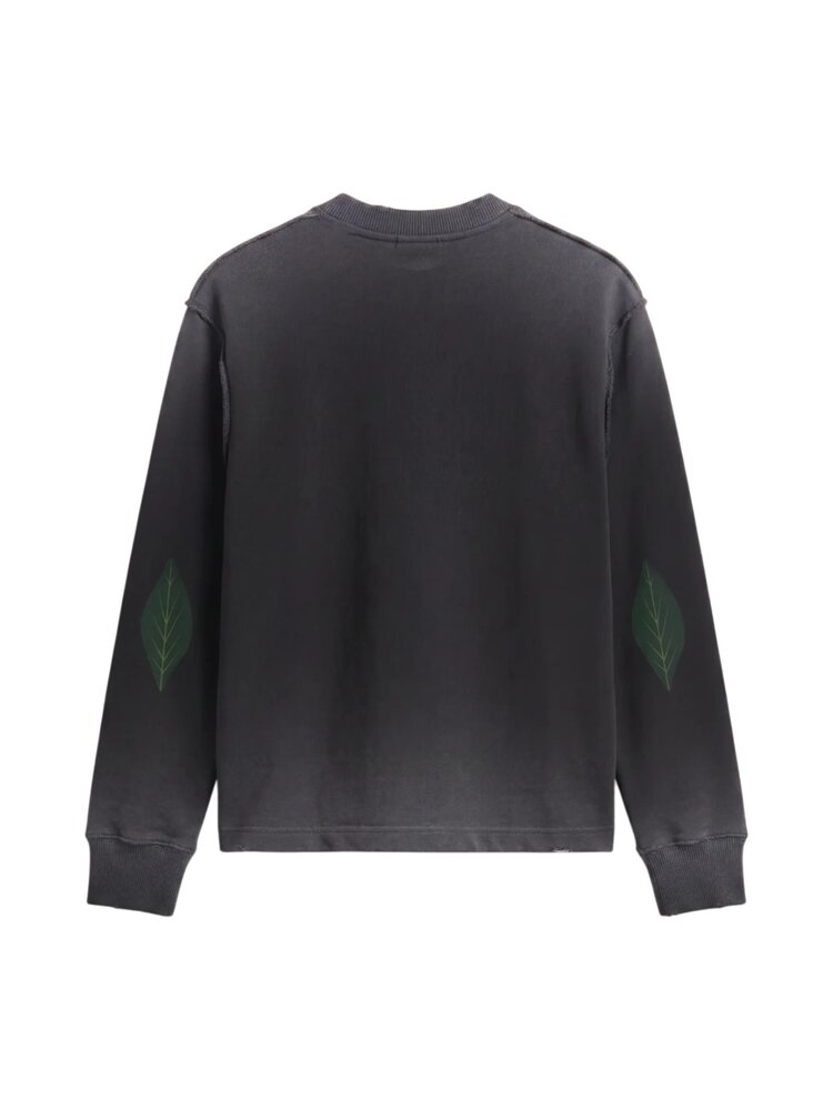 Brams Fruit BRAM'S FRUIT DISTRESSED LEAF LONGSLEEVE T-SHIRT CHARCOAL