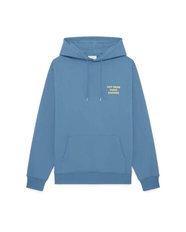 Drole De Monsieur DRÔLE DE MONSIEUR SLOGAN HOODIE ATLANTIC BLUE Drole De Monsieur DRÔLE DE MONSIEUR SLOGAN HOODIE ATLANTIC BLUE