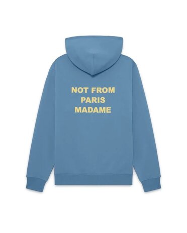 Drole De Monsieur DRÔLE DE MONSIEUR SLOGAN HOODIE ATLANTIC BLUE Drole De Monsieur DRÔLE DE MONSIEUR SLOGAN HOODIE ATLANTIC BLUE