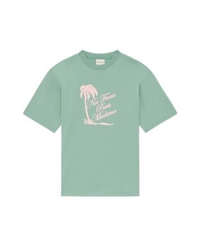 Drole De Monsieur DRÔLE DE MONSIEUR PALMIERS T-SHIRT WATER GREEN