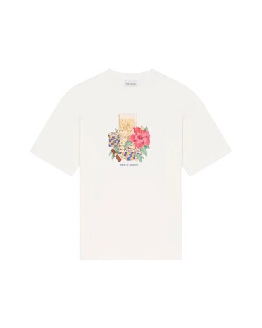 Drole De Monsieur DRÔLE DE MONSIEUR HIBISCUS T-SHIRT OFF WHITE Drole De Monsieur DRÔLE DE MONSIEUR HIBISCUS T-SHIRT OFF WHITE