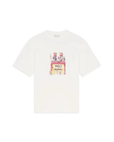 Drole De Monsieur DRÔLE DE MONSIEUR CAFE T-SHIRT OFF WHITE Drole De Monsieur DRÔLE DE MONSIEUR CAFE T-SHIRT OFF WHITE