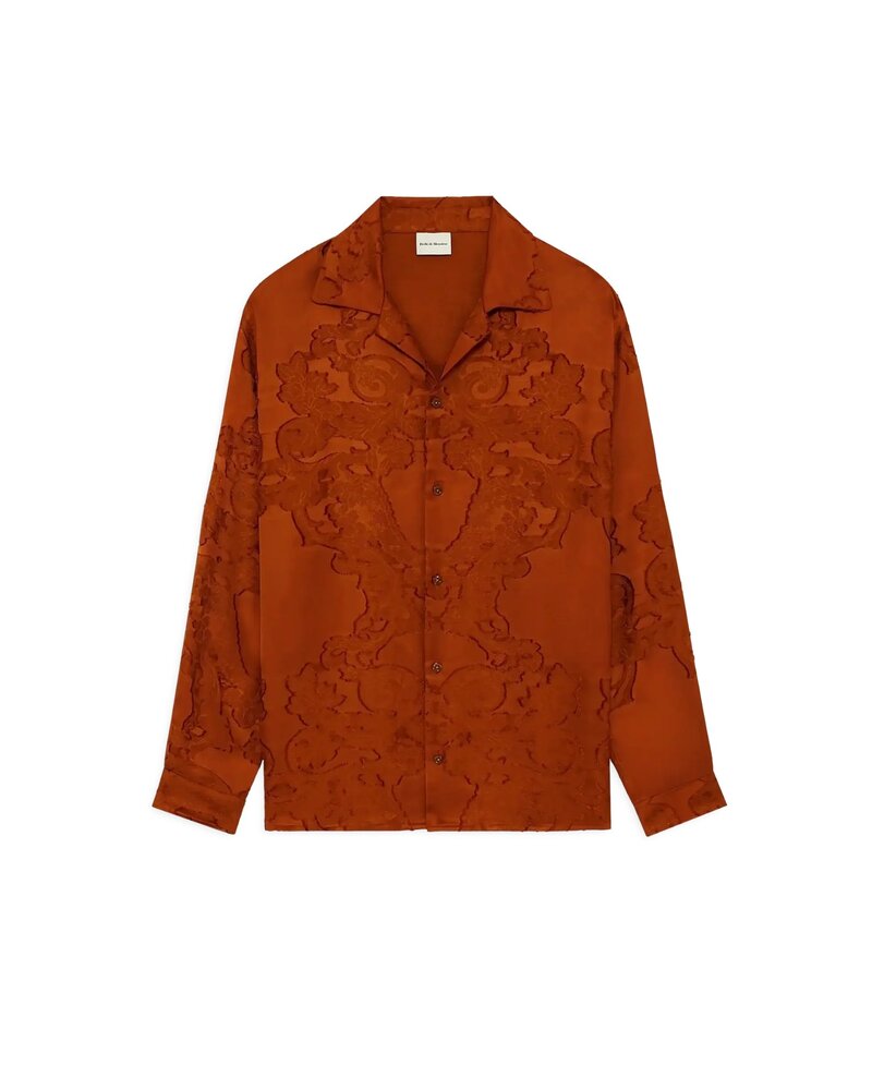 Drole De Monsieur DRÔLE DE MONSIEUR BROCARD SHIRT TERRACOTA Drole De Monsieur DRÔLE DE MONSIEUR BROCARD SHIRT TERRACOTA