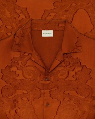 Drole De Monsieur DRÔLE DE MONSIEUR BROCARD SHIRT TERRACOTA Drole De Monsieur DRÔLE DE MONSIEUR BROCARD SHIRT TERRACOTA