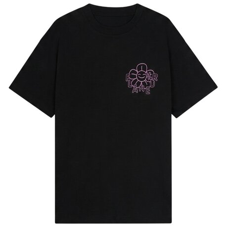 FLÂNEUR HAPPY FLOWER TEE BLACK FLÂNEUR HAPPY FLOWER TEE BLACK