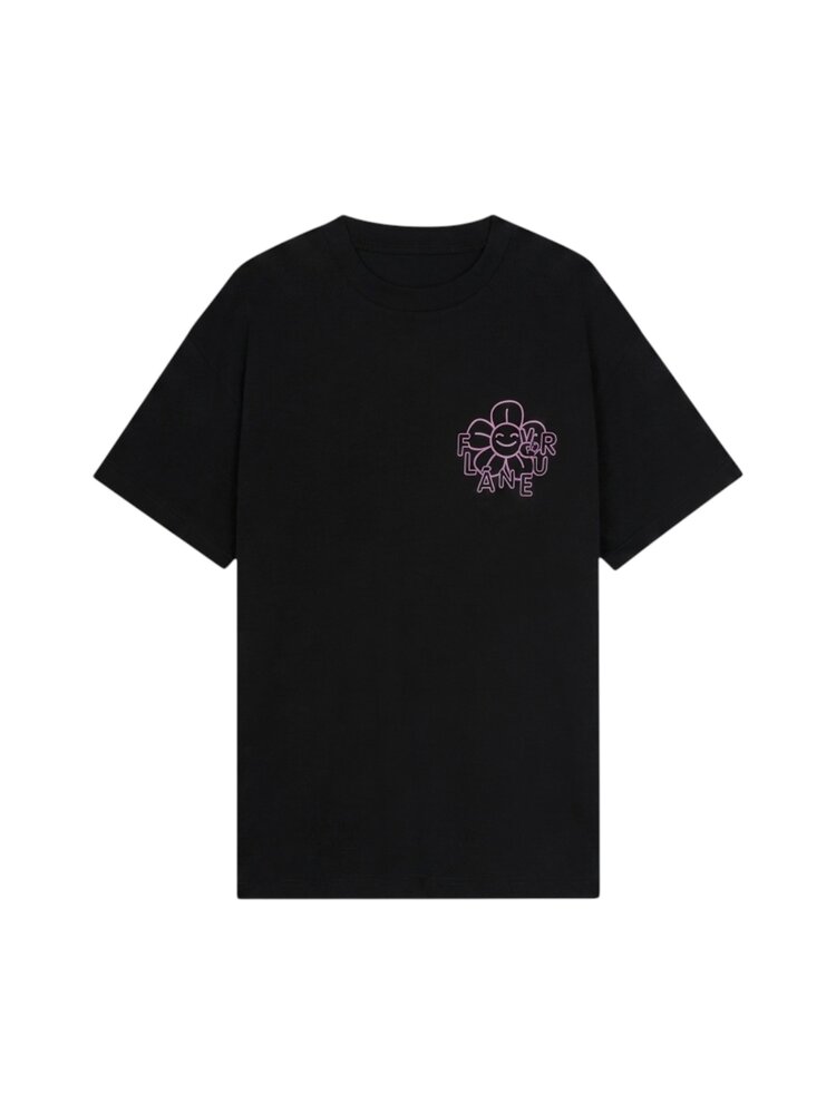 FLÂNEUR HAPPY FLOWER TEE BLACK