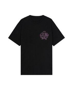 FLÂNEUR HAPPY FLOWER TEE BLACK
