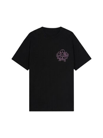 FLÂNEUR HAPPY FLOWER TEE BLACK