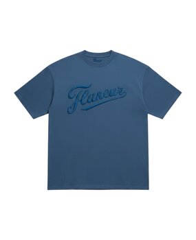 FLÂNEUR EMBROIDERED LOGO TEE NAVY